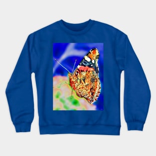 Red Admiral Butterfly Crewneck Sweatshirt